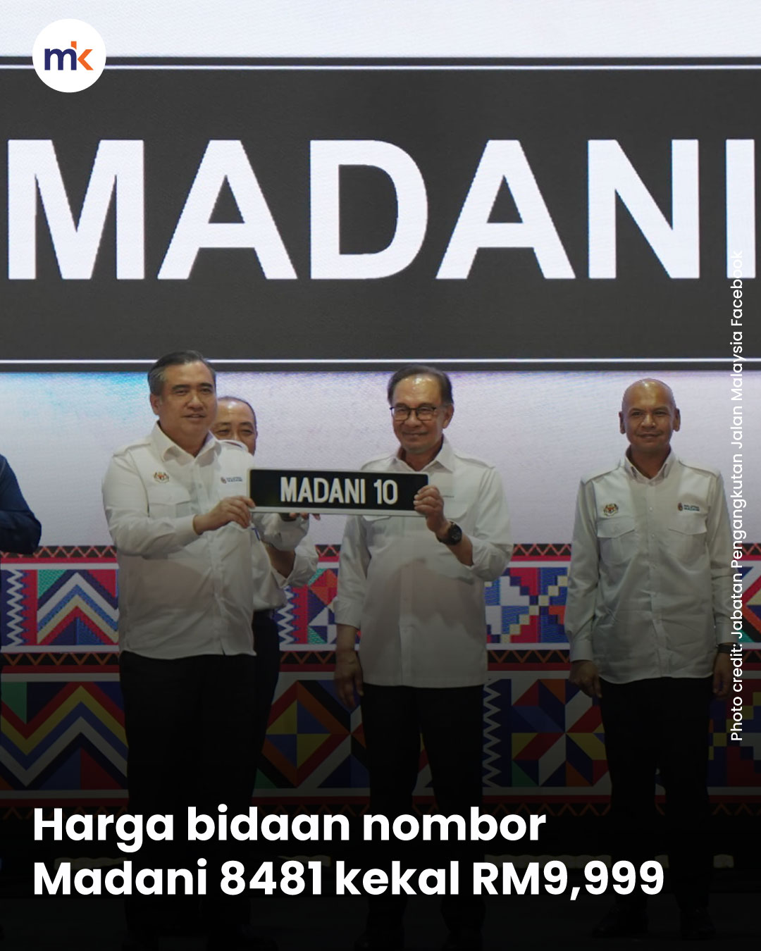 Harga bidaan nombor Madani 8481 kekal RM9,999