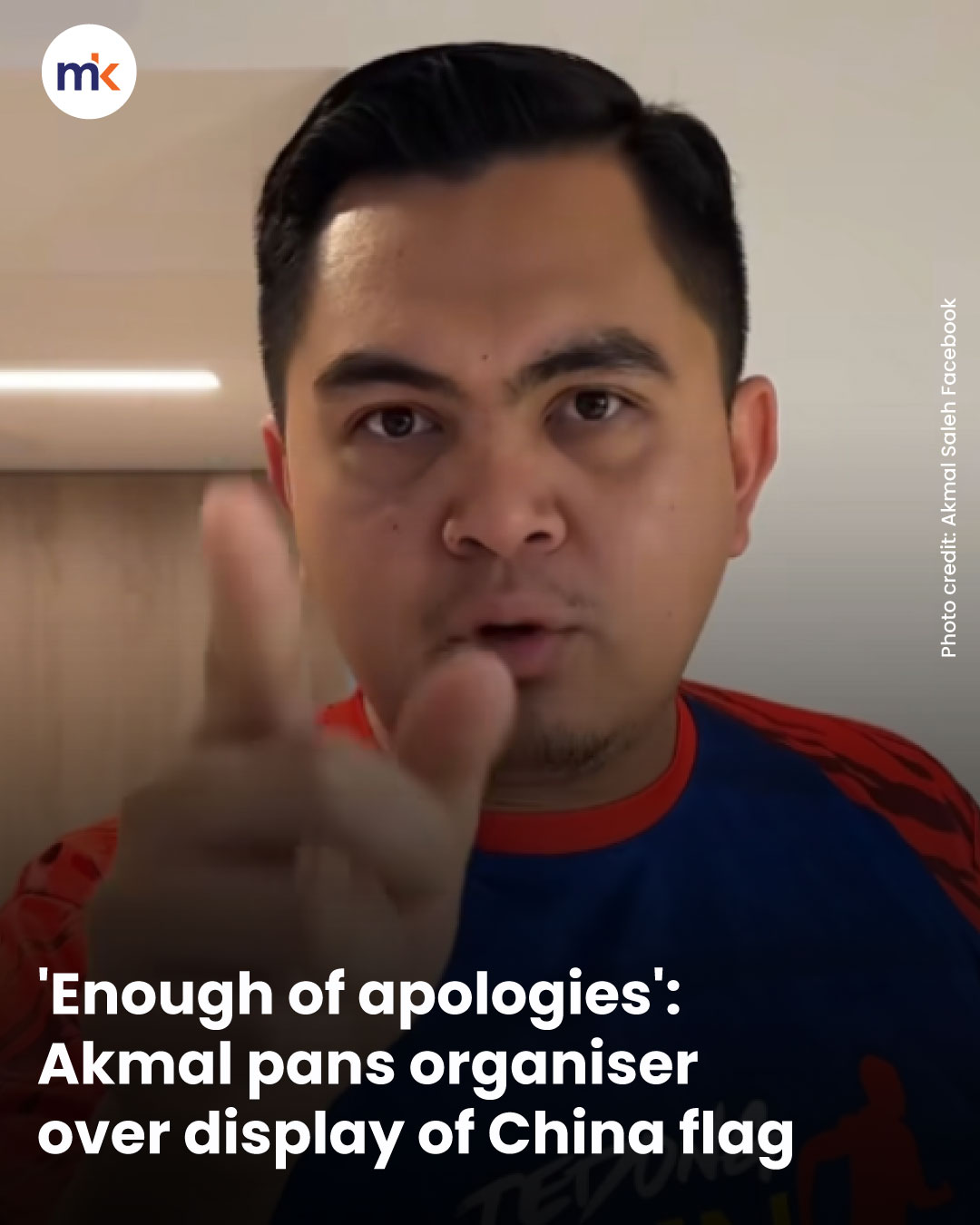 'Enough of apologies': Akmal pans organiser over display of China flag