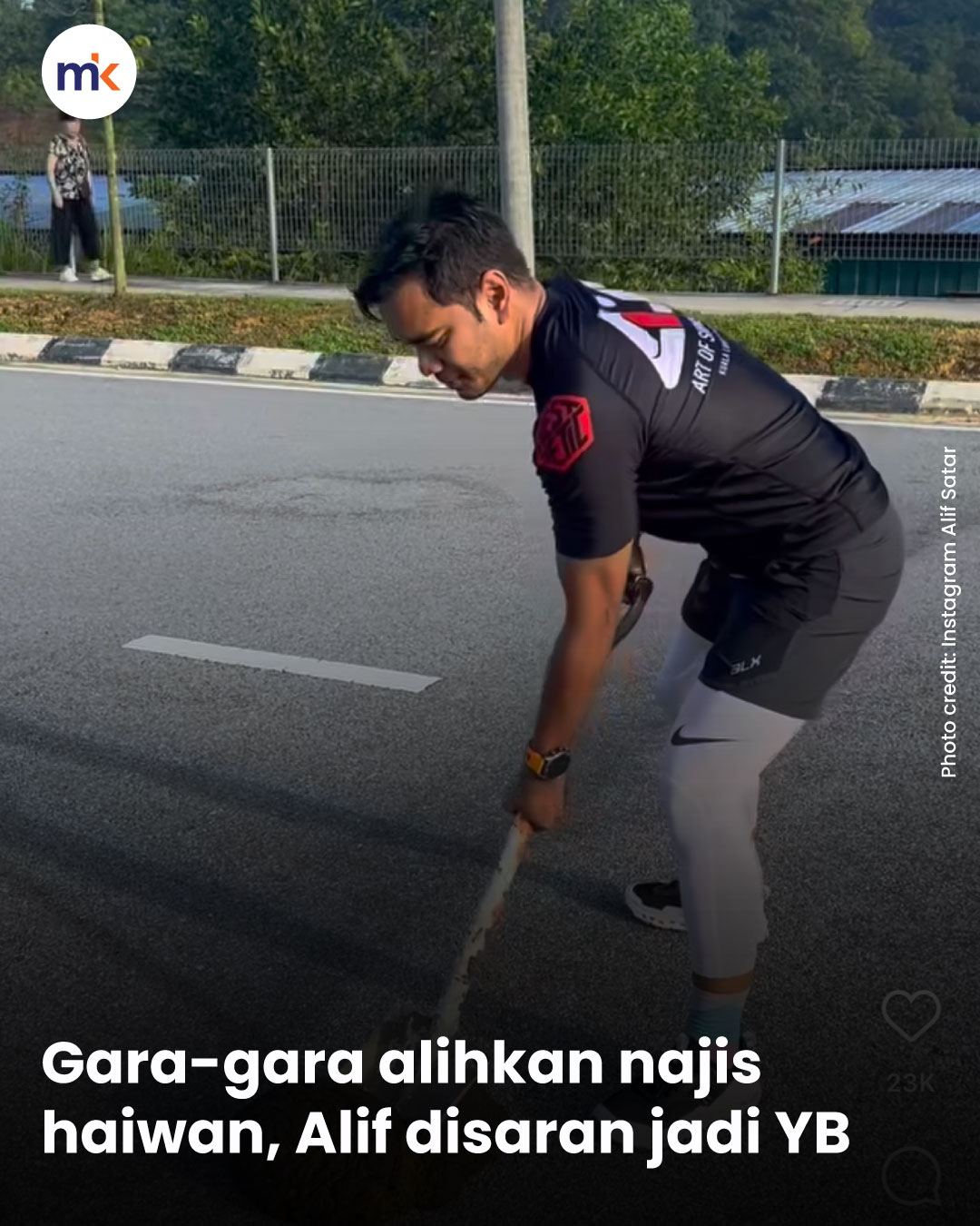 Gara-gara alihkan najis haiwan, Alif disaran jadi YB