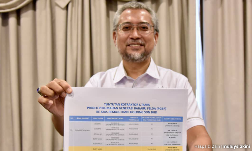 Pahang PN rep wants govt action in delayed Felda housing project