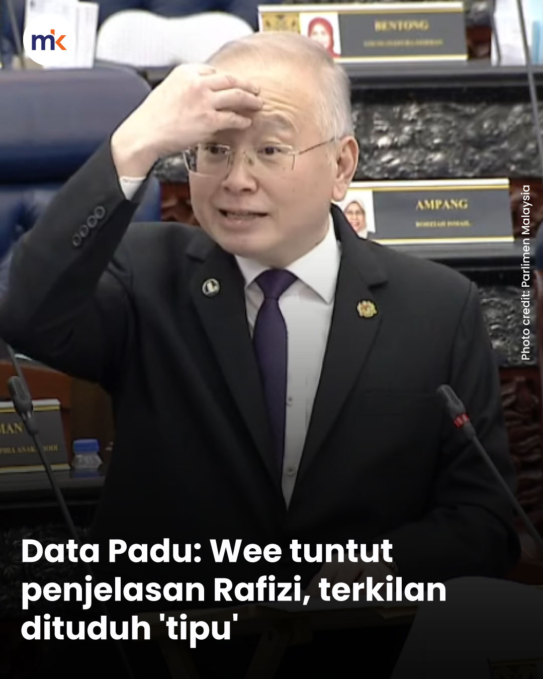 Data Padu: Wee tuntut penjelasan Rafizi, terkilan dituduh 'tipu'