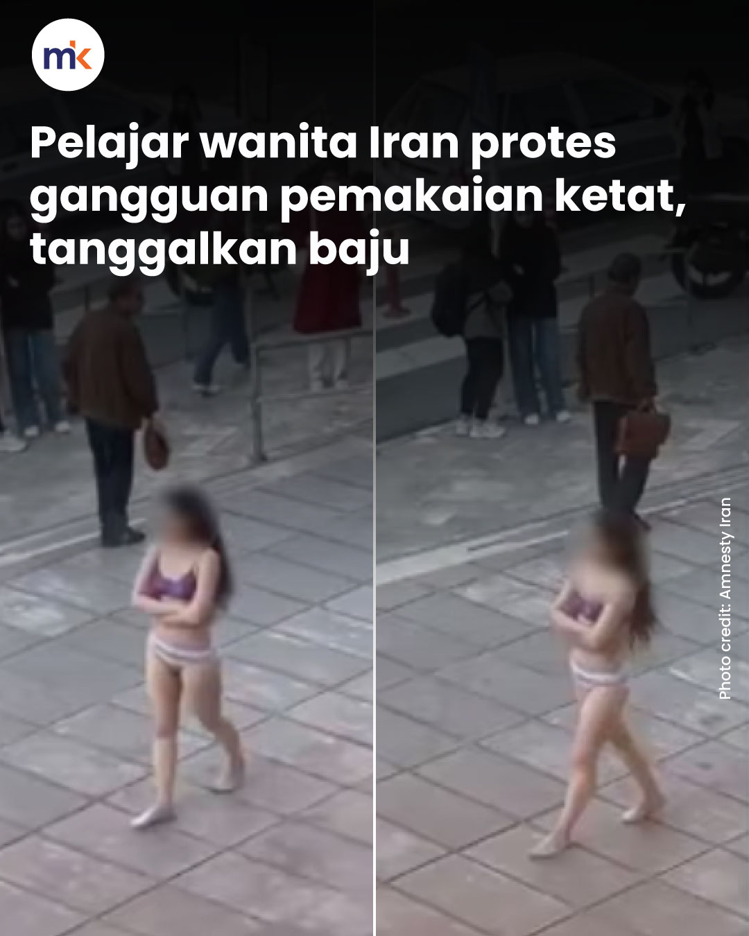 Pelajar wanita Iran protes gangguan pemakaian ketat, tanggalkan baju