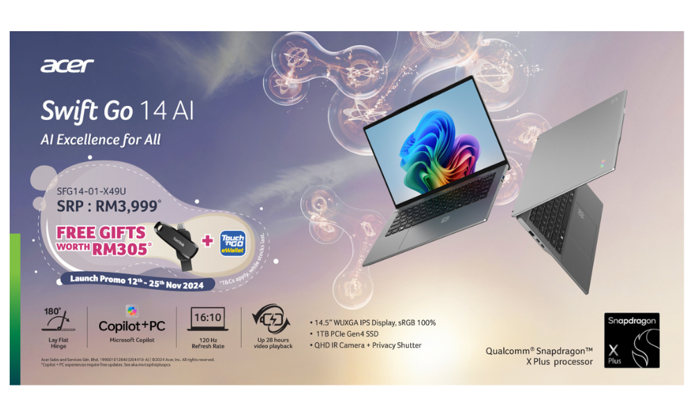 New ARM-Powered Acer Swift Go 14 AI Engineered for All-day Productivity