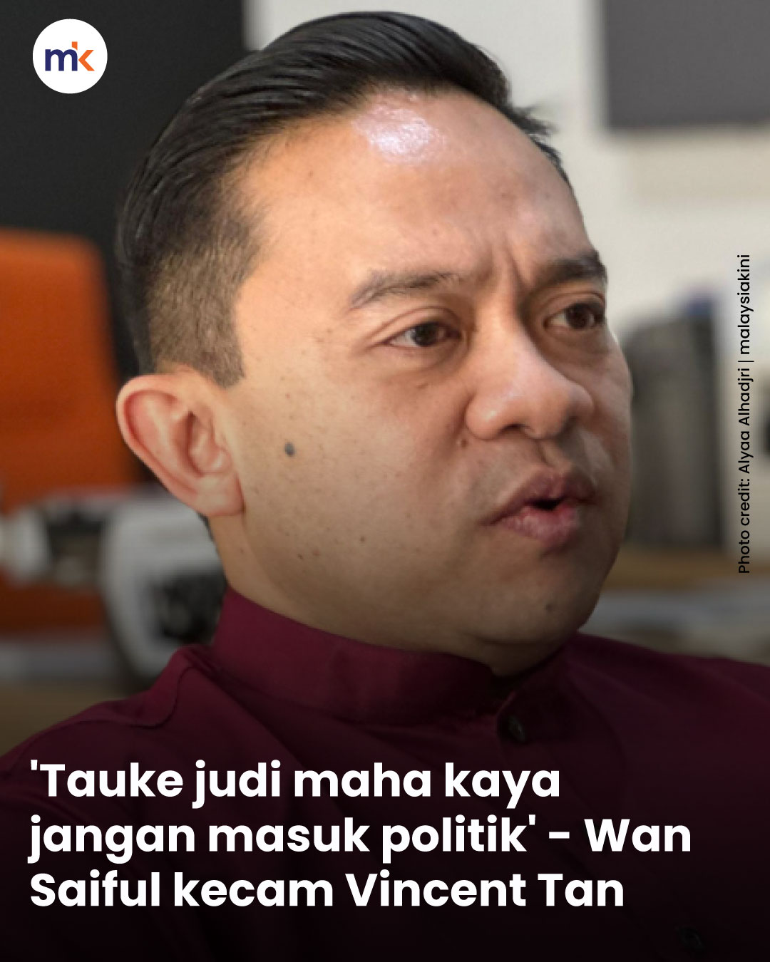 'Tauke judi maha kaya jangan masuk politik' - Wan Saiful kecam Vincent Tan