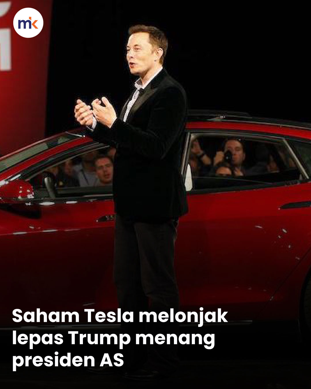 Saham Tesla melonjak lepas Trump menang presiden AS