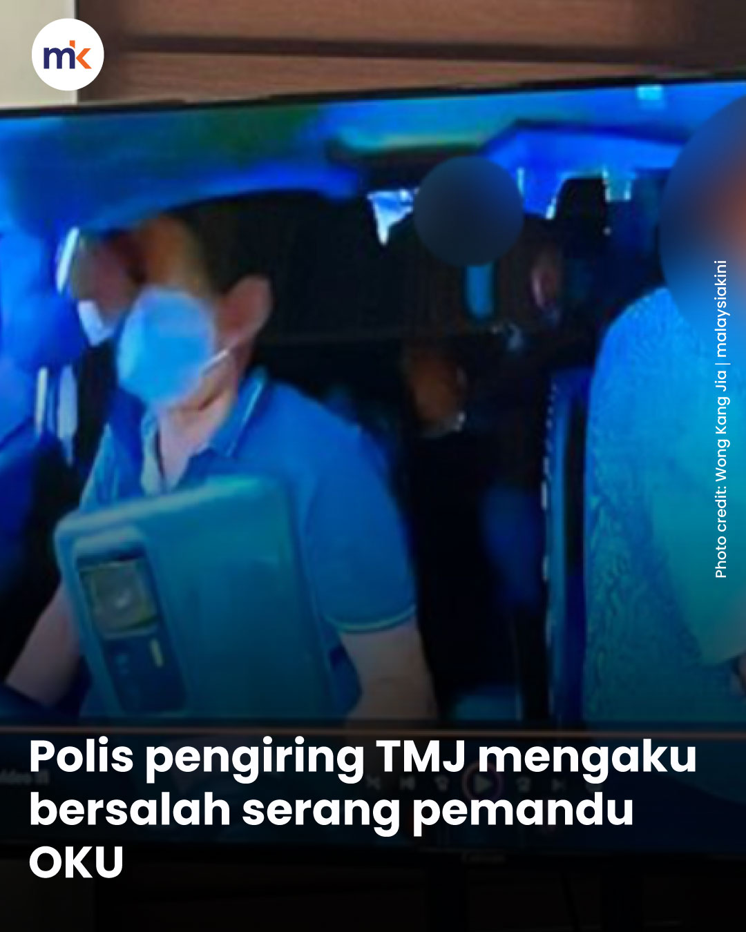 Polis pengiring TMJ mengaku bersalah serang pemandu OKU