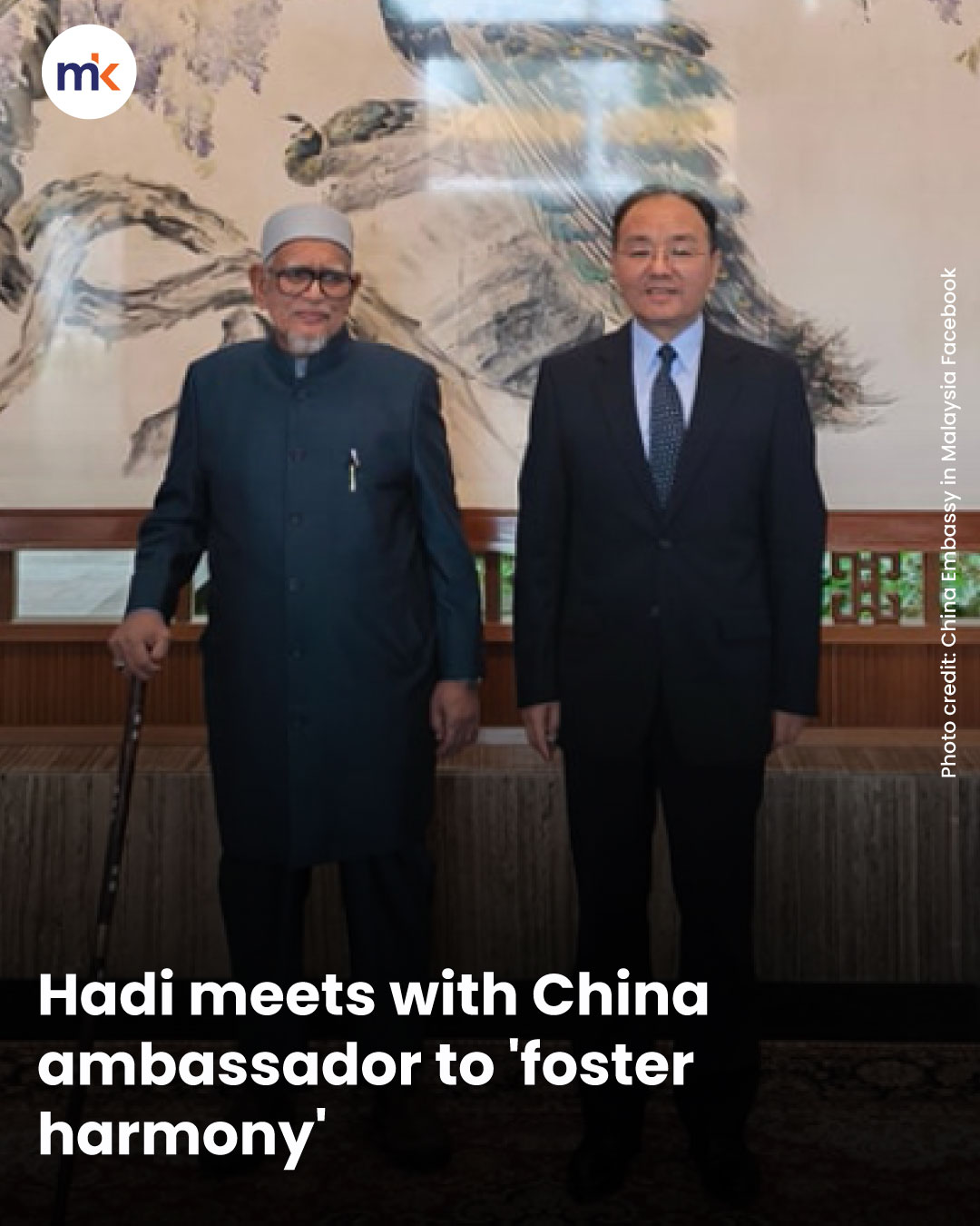 Hadi meets with China ambassador to 'foster harmony'
