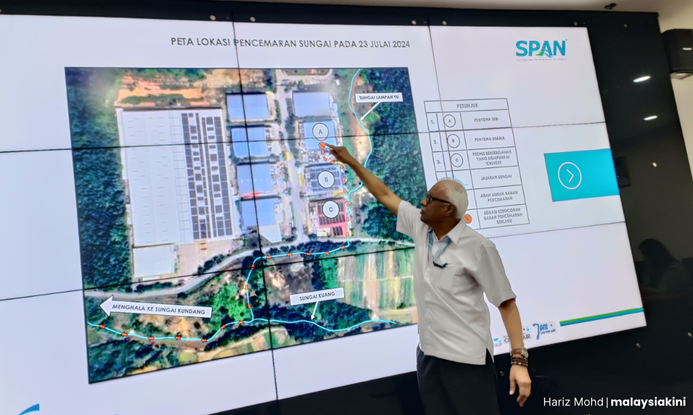 Span urges raid on satellite factories in Kuang for water pollution