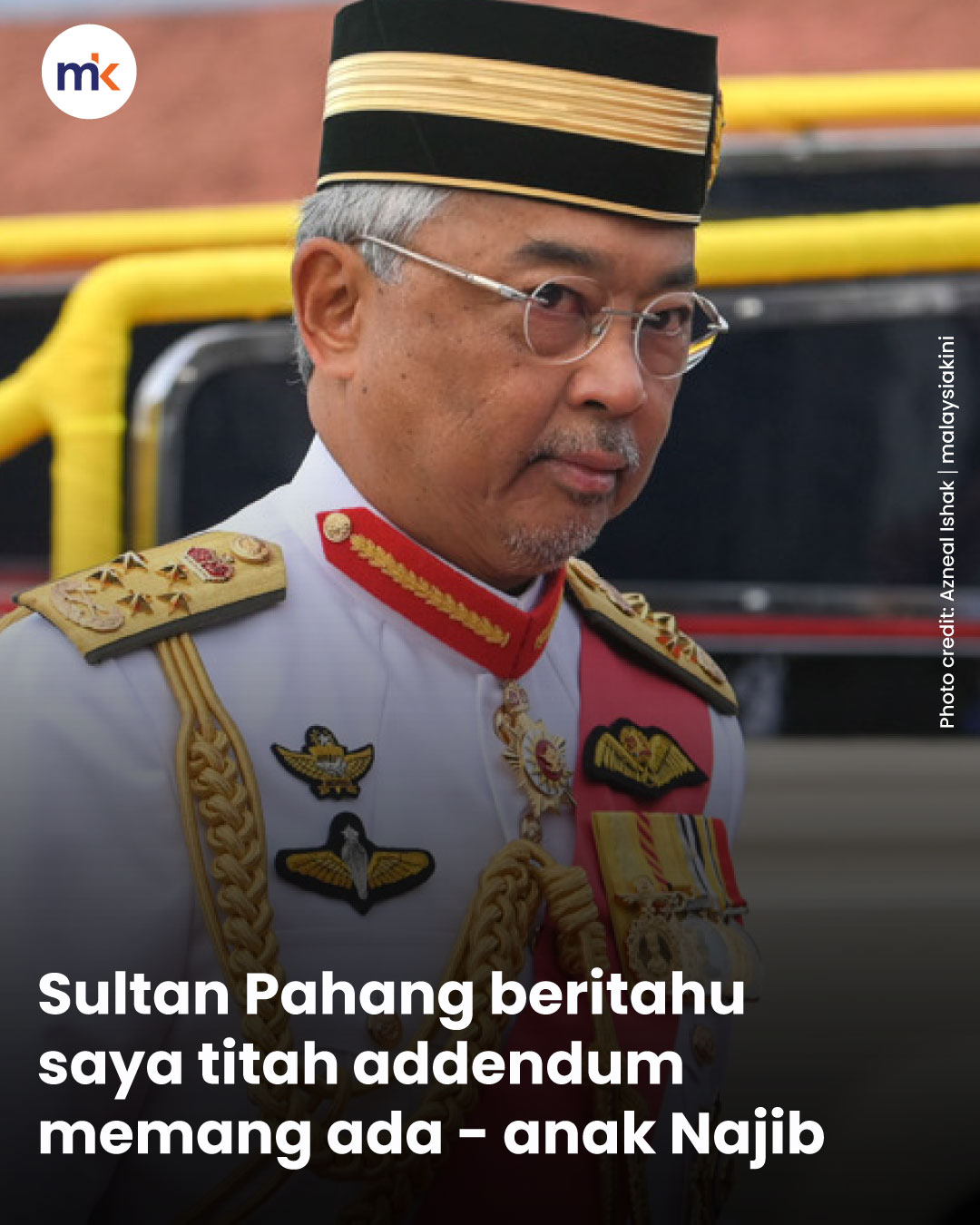 Sultan Pahang beritahu saya titah addendum memang ada - anak Najib