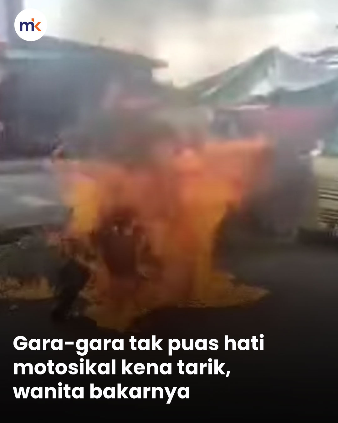 Gara-gara tak puas hati motosikal kena tarik, wanita bakarnya