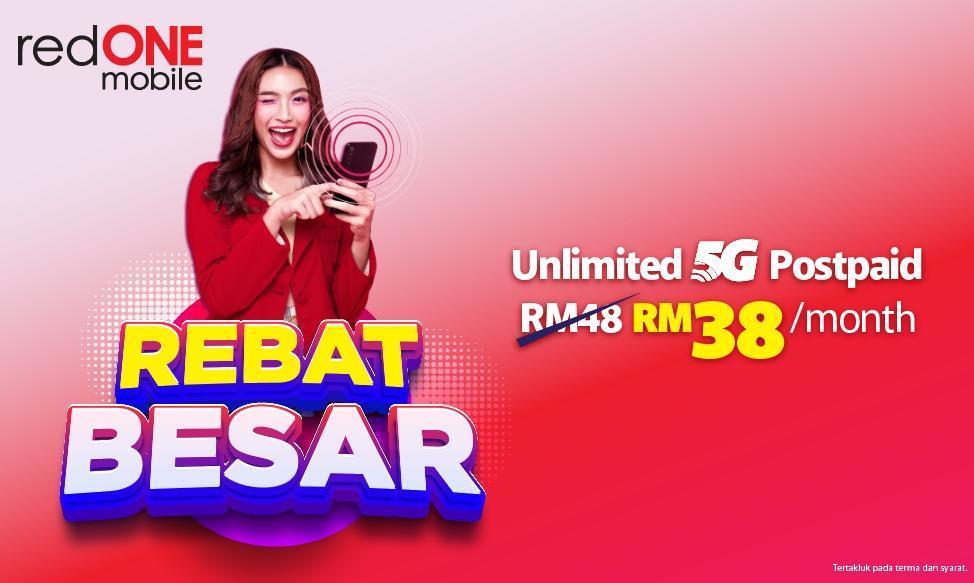 Enjoy Big Savings with redONE Mobile’s ‘Rebat Besar’ Promotion for Unlimited 5G Postpaid plans!