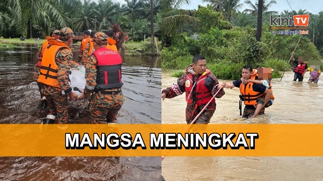 Mangsa banjir di Johor terus meningkat, lepasi 4,000 orang