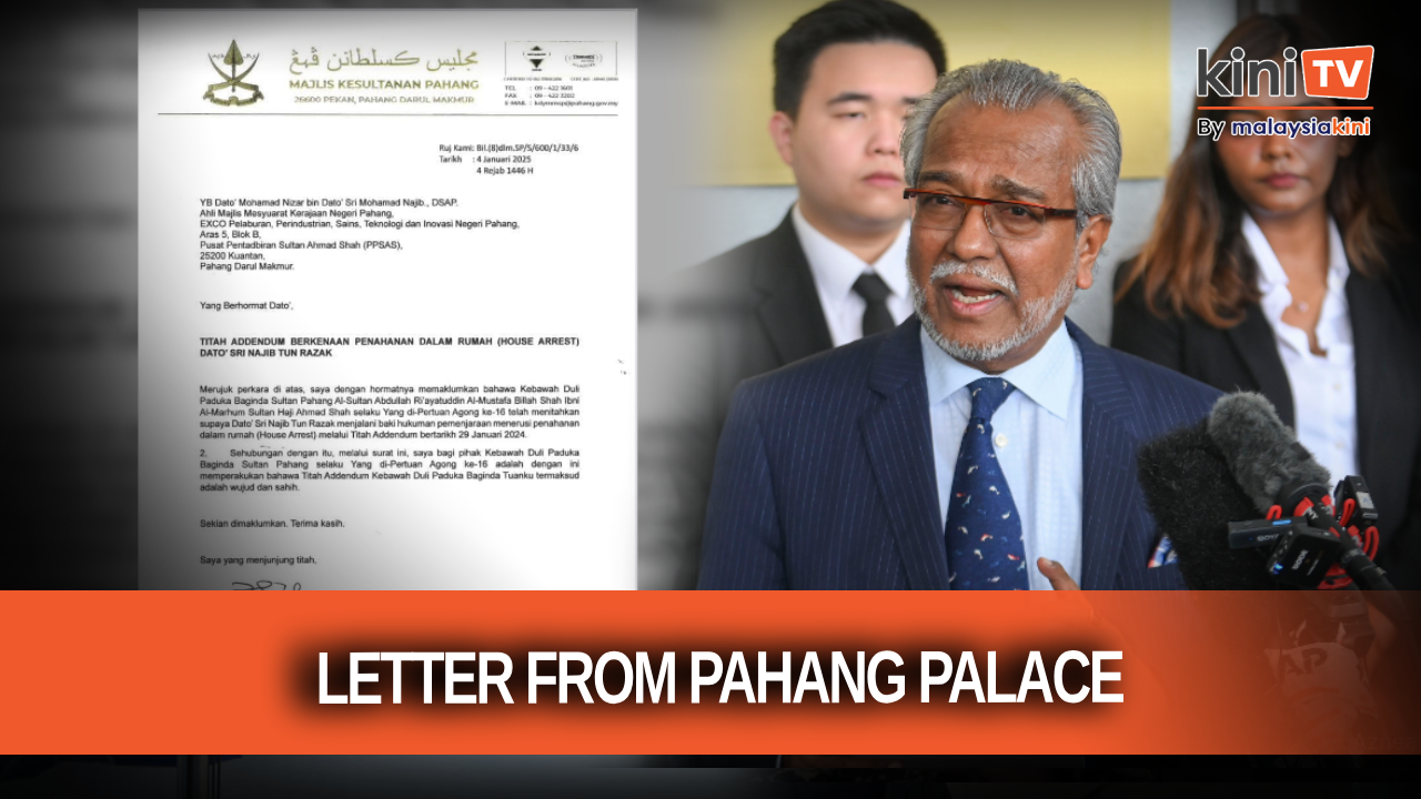 Shafee reveals letter from Pahang palace on house arrest addendum for Najib