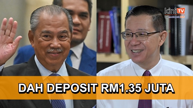 Muhyiddin selesai deposit saman fitnah RM1.35 juta kepada Guan Eng