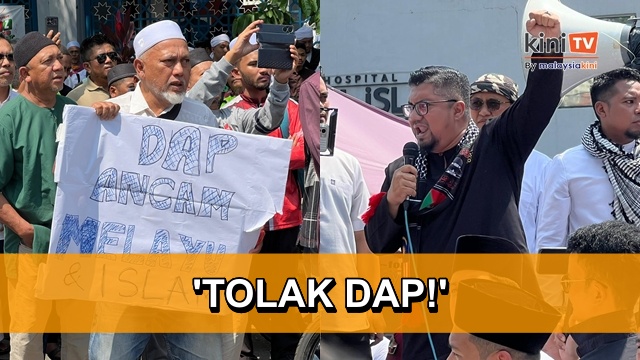 'Tolak DAP!' - 200 peserta berkumpul depan masjid bantah Hannah, Nga