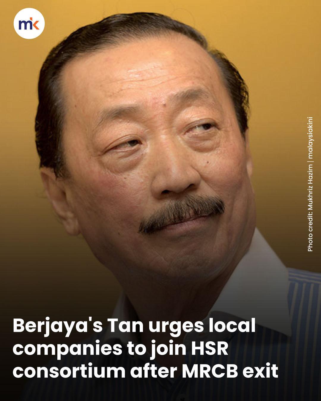 Berjaya's Tan urges local companies to join HSR consortium after MRCB exit