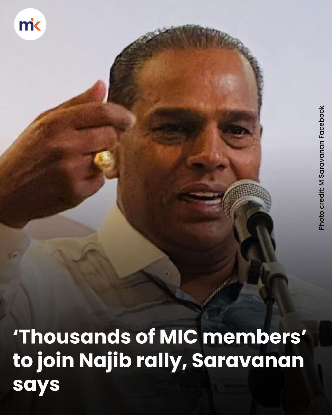 ‘Thousands of MIC members’ to join Najib rally, Saravanan says