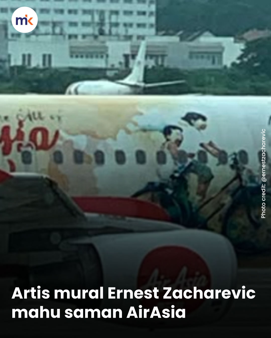 Artis mural Ernest Zacharevic mahu saman AirAsia