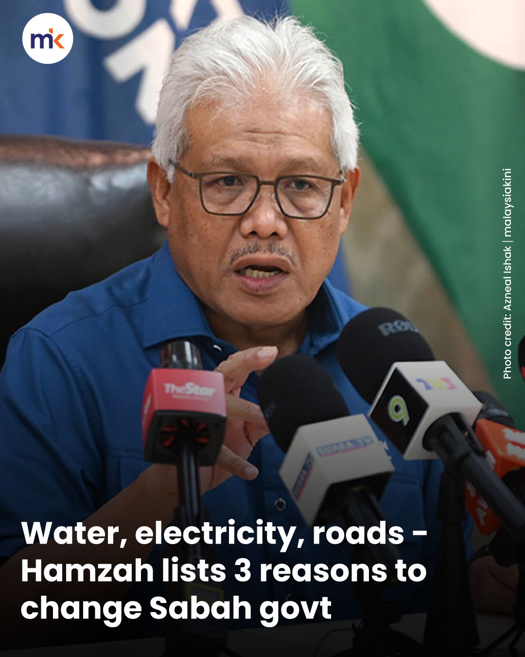 Water, electricity, roads - Hamzah lists 3 reasons to change Sabah govt