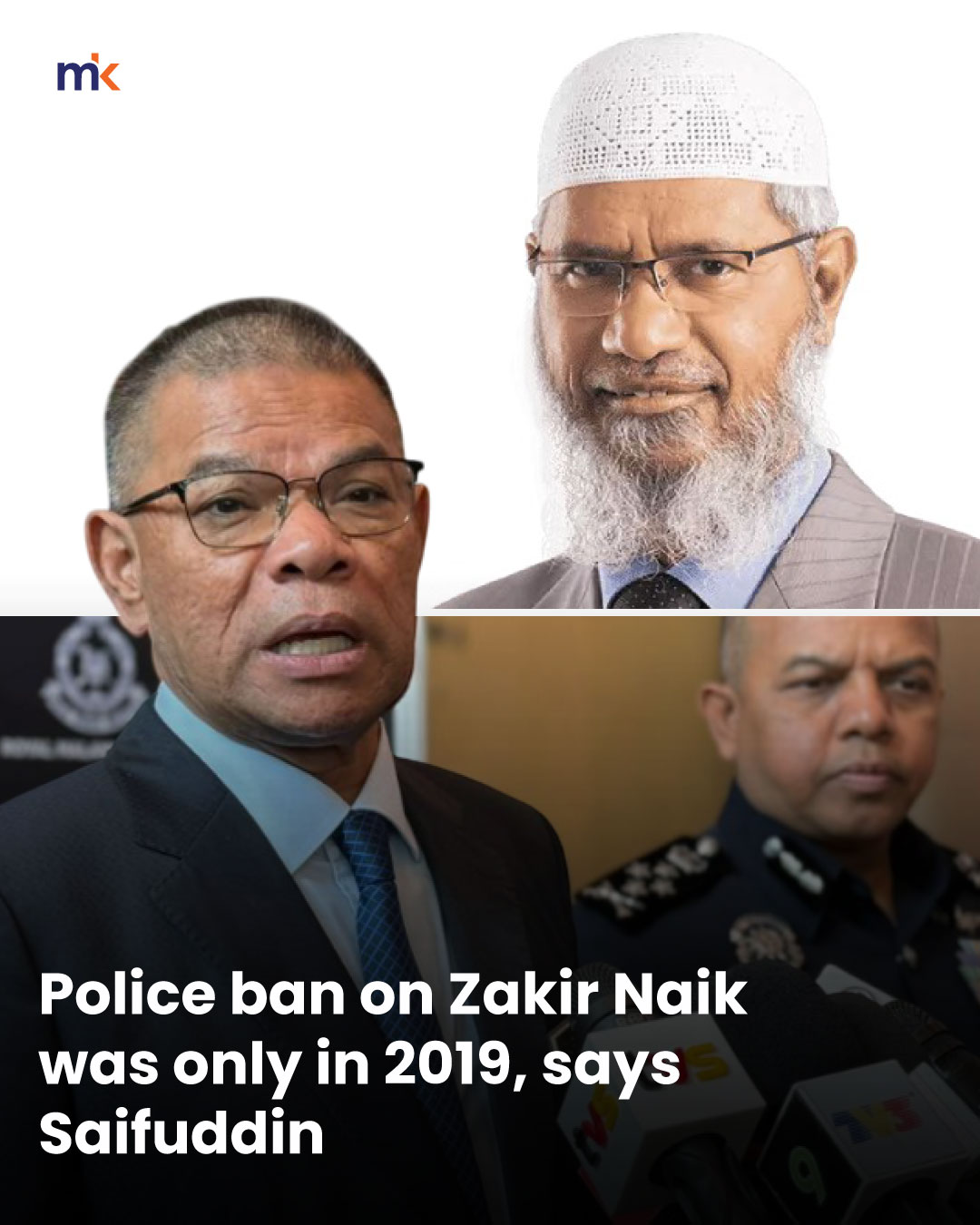 Police ban on Zakir Naik was only in 2019, says Saifuddin