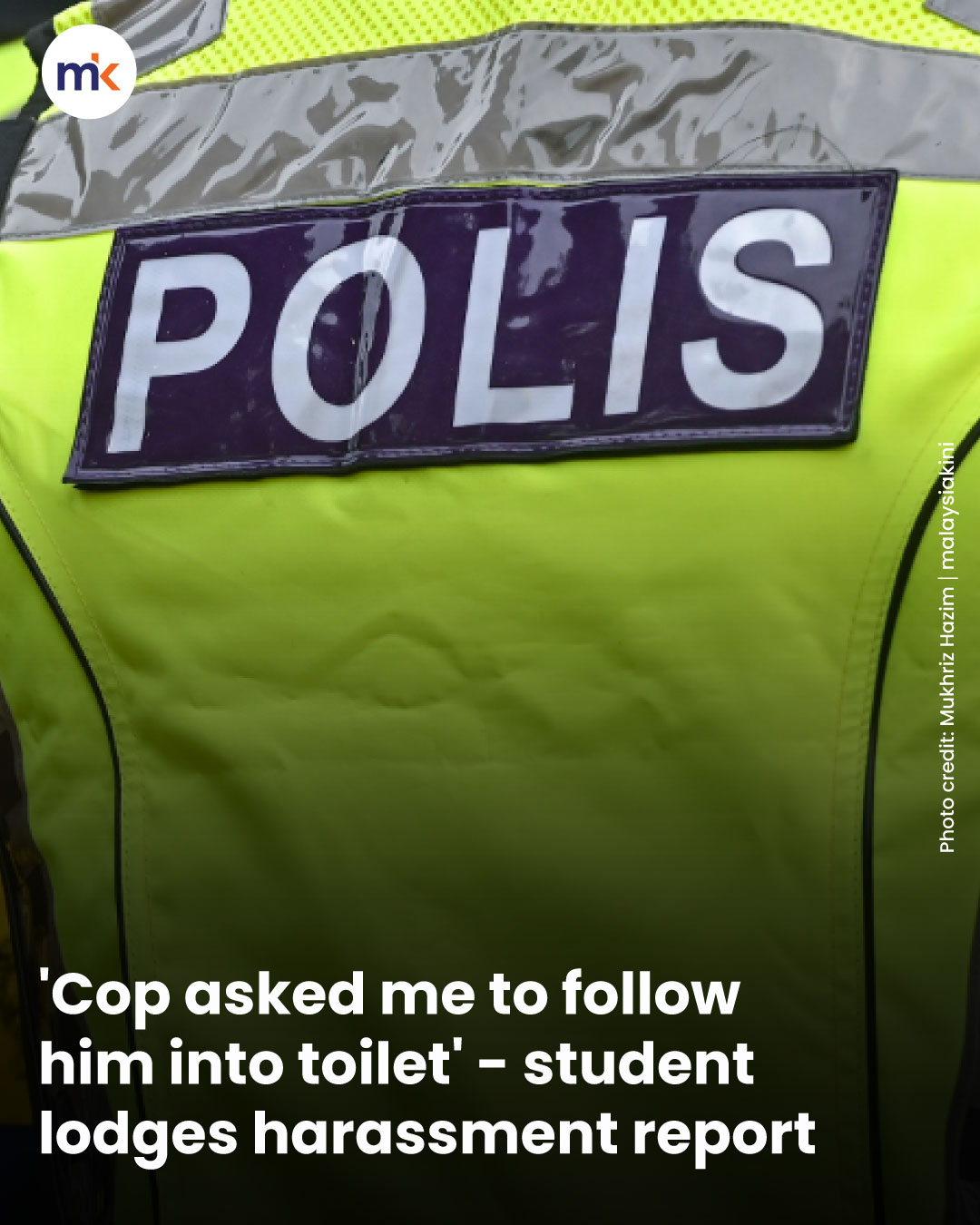 'Cop asked me to follow him into toilet' - student lodges harassment report