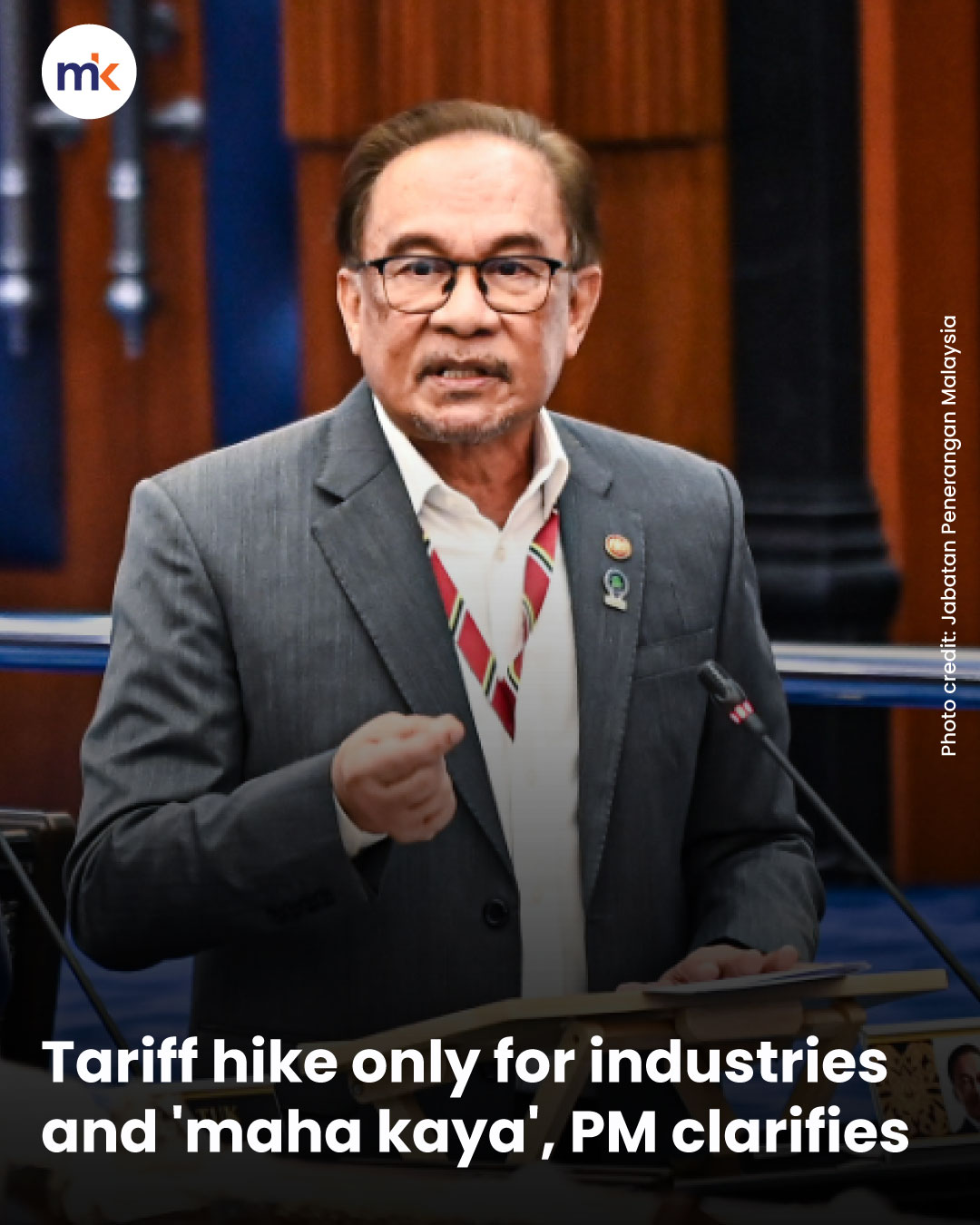 Tariff hike only for industries and 'maha kaya', PM clarifies