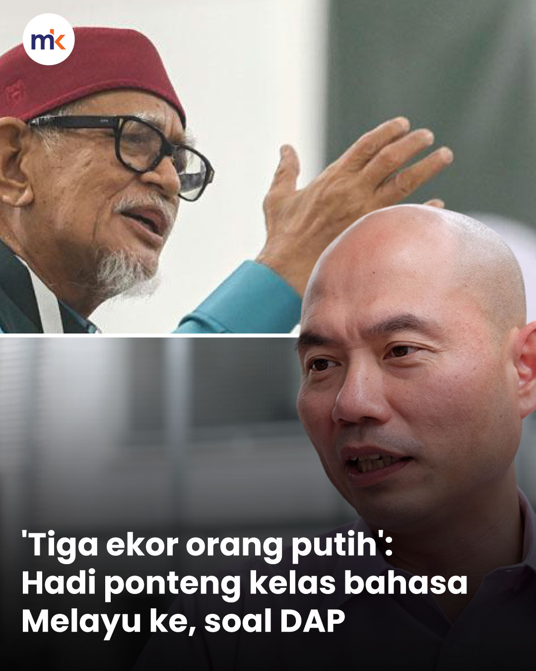 'Tiga ekor orang putih': Hadi ponteng kelas bahasa Melayu ke, soal DAP