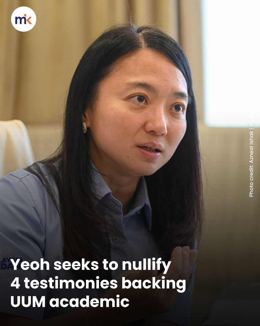 Yeoh seeks to nullify 4 testimonies backing UUM academic