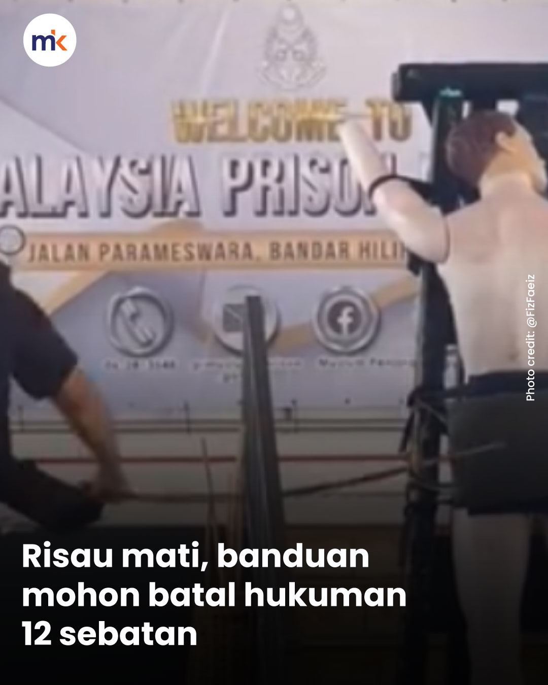 Risau mati, banduan mohon batal hukuman 12 sebatan