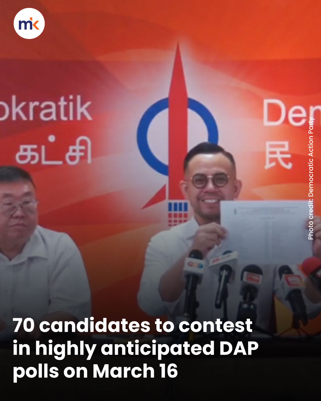 70 candidates to contest in highly anticipated DAP polls on March 16