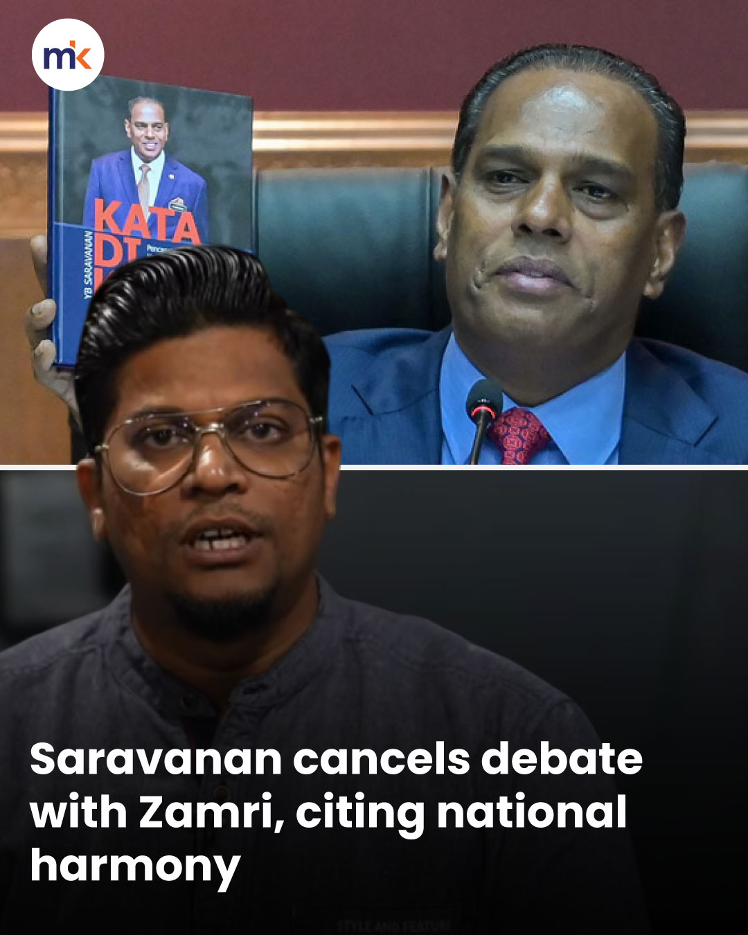 Saravanan cancels debate with Zamri, citing national harmony