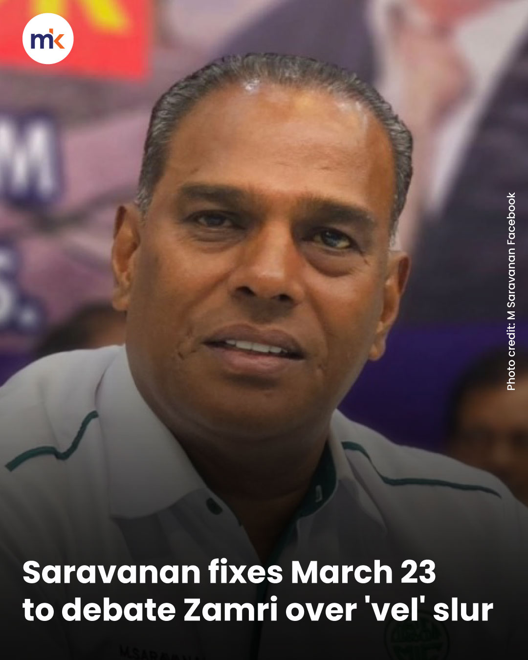 Saravanan fixes March 23 to debate Zamri over 'vel' slur