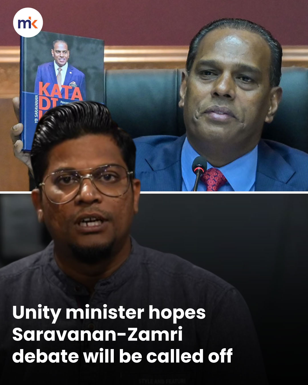 Unity minister hopes Saravanan-Zamri debate will be called off
