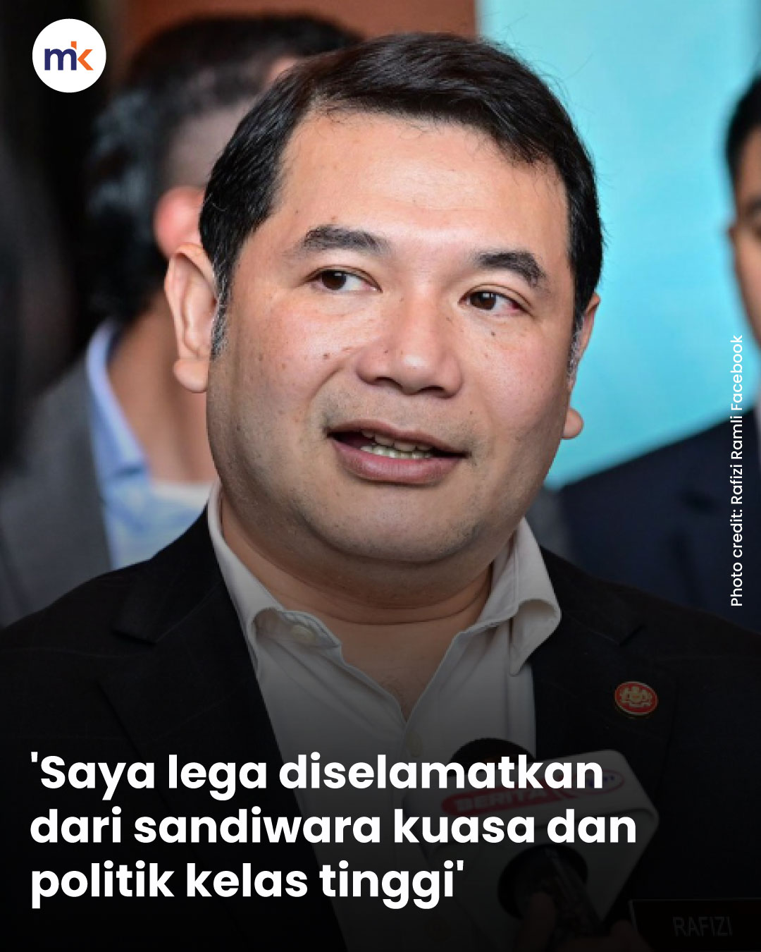 'Saya lega diselamatkan dari sandiwara kuasa dan politik kelas tinggi'