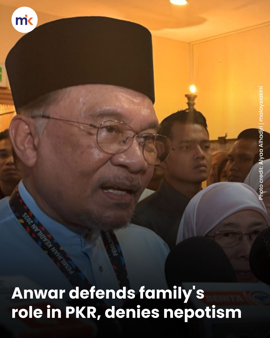 Anwar defends family's role in PKR, denies nepotism