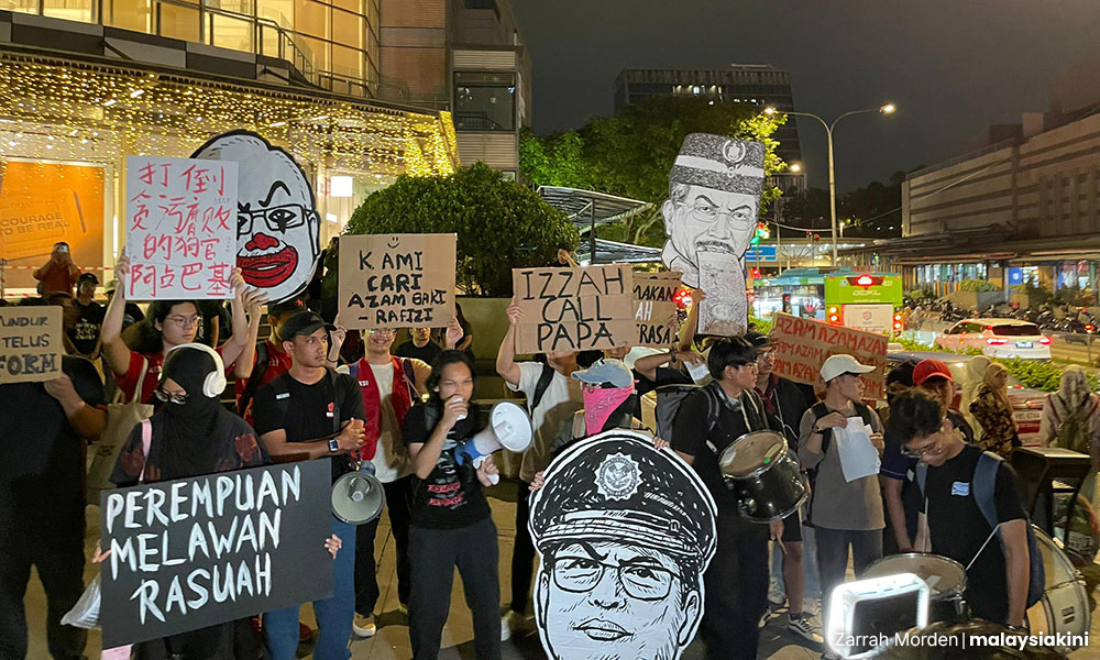 80人出席“逼退阿占”集会,呼“努鲁打电话给爸爸”