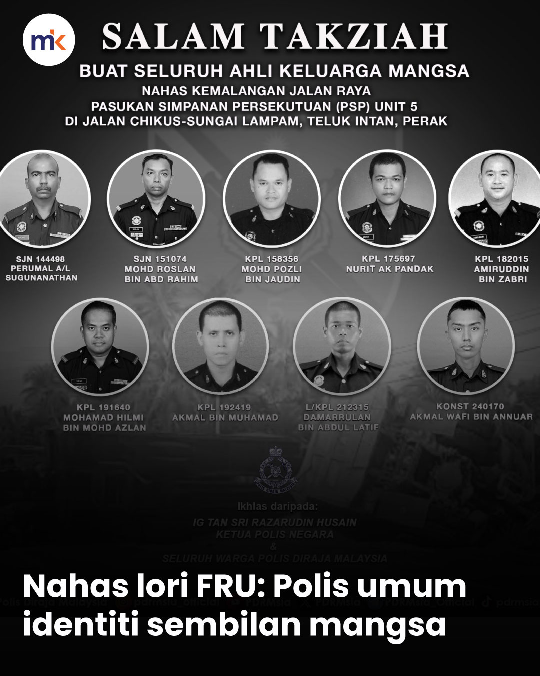 Nahas lori FRU: Polis umum identiti sembilan mangsa