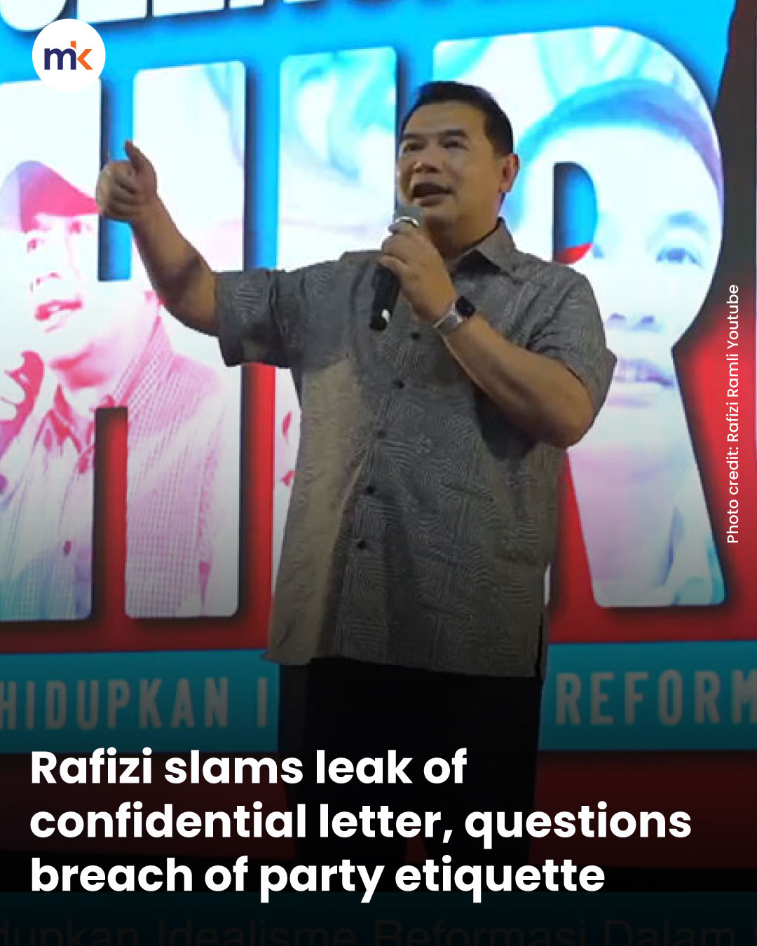 Rafizi slams leak of confidential letter, questions breach of party etiquette