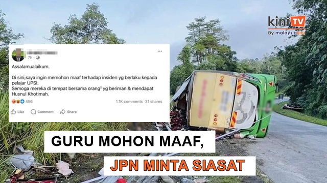 Guru hina kematian pelajar UPSI mohon maaf, dakwa hidap penyakit