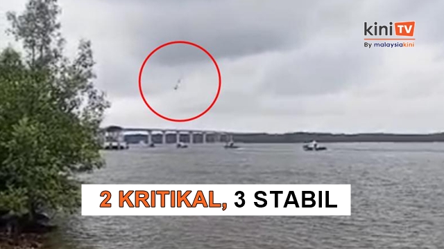 Helikopter PDRM terhempas di Sungai Pulai, 2 anggota kritikal