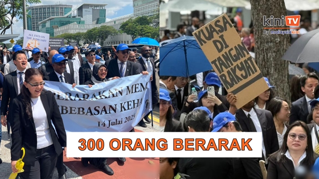 'Bebas kehakiman' bergema, pemimpin PN bersama badan peguam berarak ke PMO