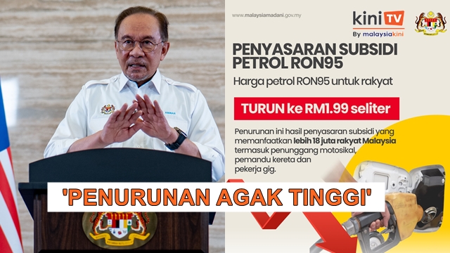 PM umum harga RON95 turun RM1.99, bil elektrik lebih rendah