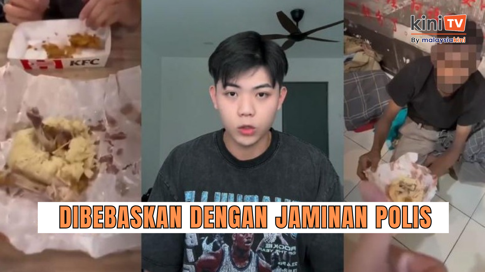 Tiga pempengaruh beri tulang ayam pada gelandangan dibebaskan polis