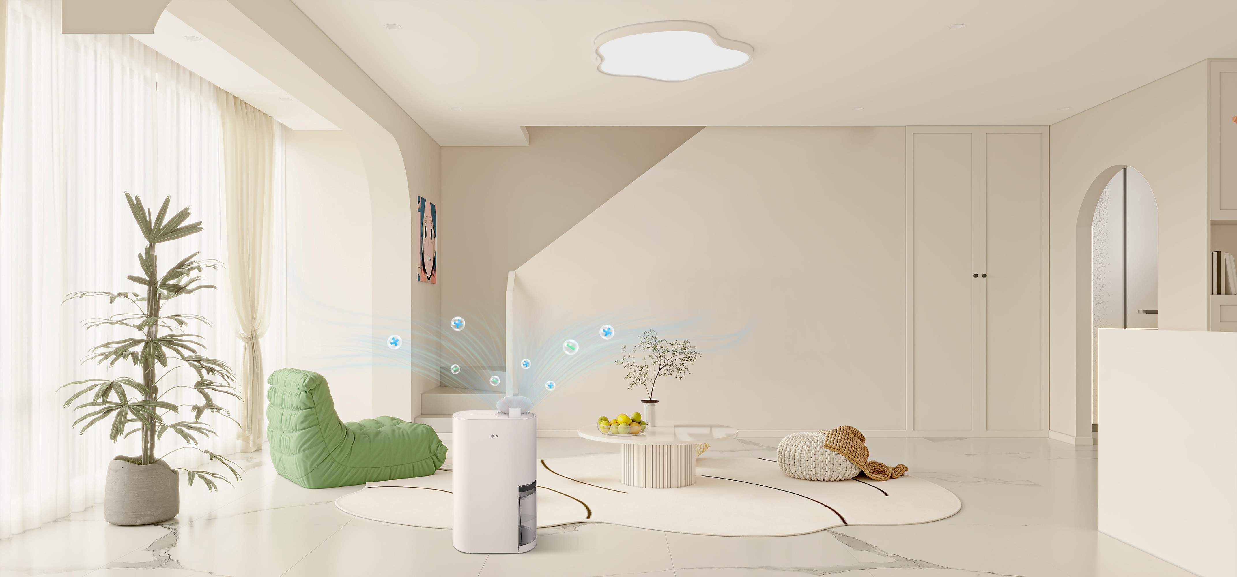 Smarter air, cleaner living with LG PuriCare™ Dual Inverter Dehumidifier