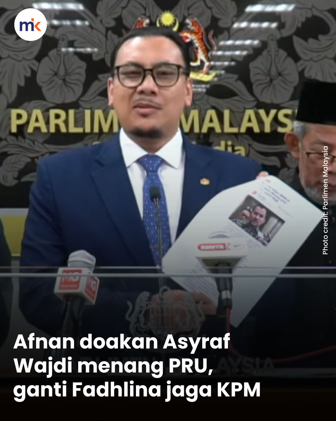 Afnan doakan Asyraf Wajdi menang PRU, ganti Fadhlina jaga KPM