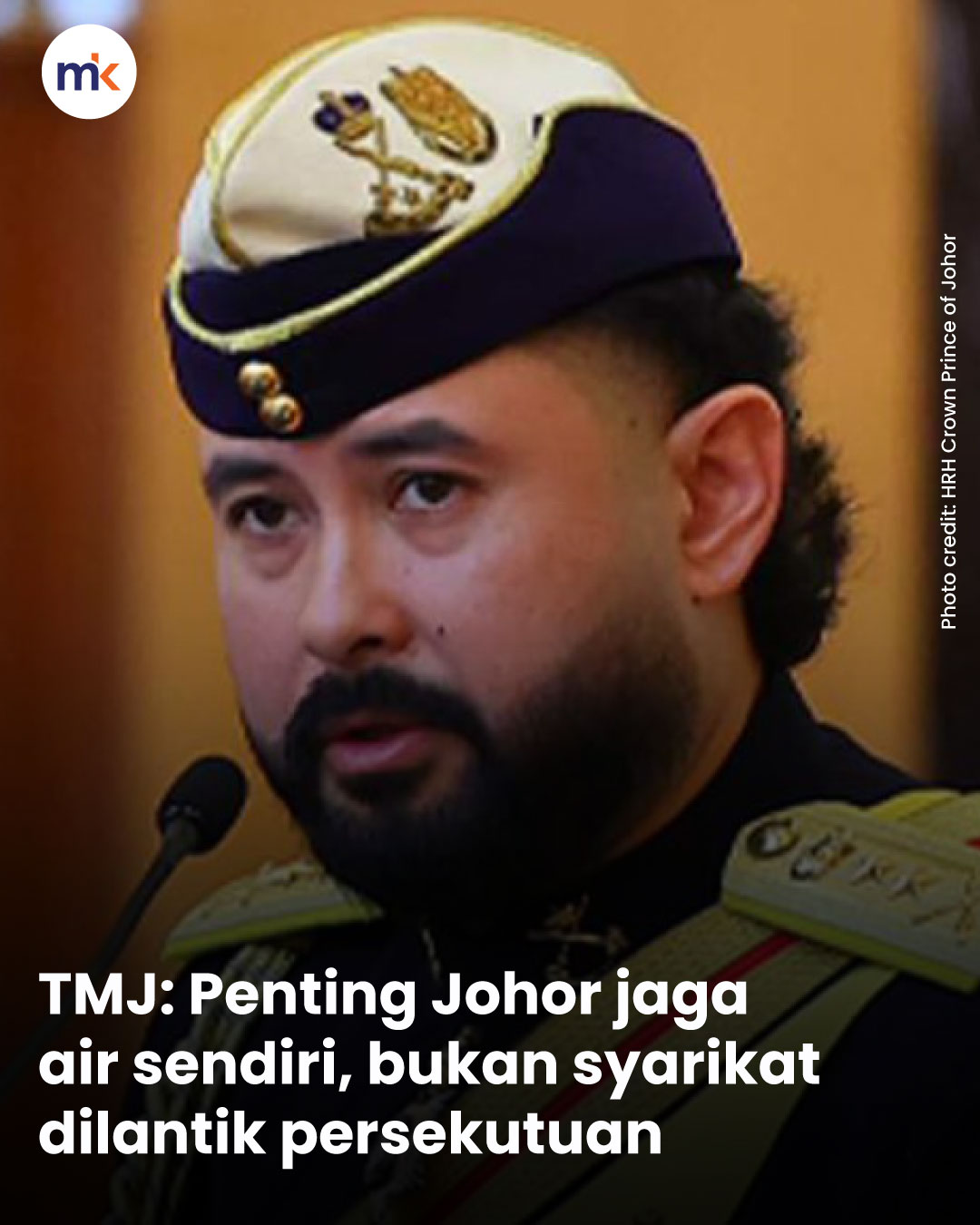 TMJ: Penting Johor jaga air sendiri, bukan syarikat dilantik persekutuan
