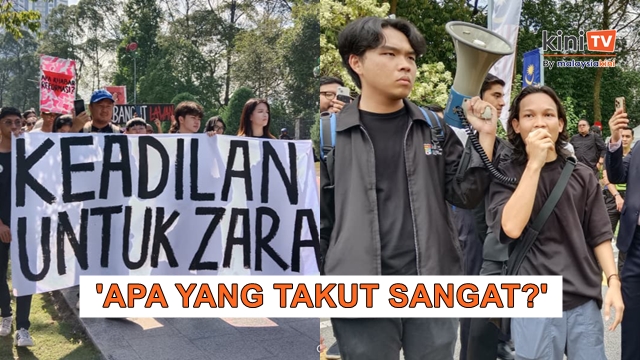 Himpunan #JusticeForZara di luar Parlimen, aktivis berang Fadhlina tak keluar