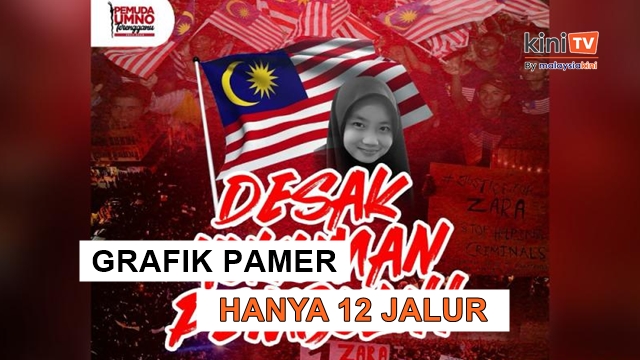 Pemuda Umno Terengganu pula pamer Jalur Gemilang salah