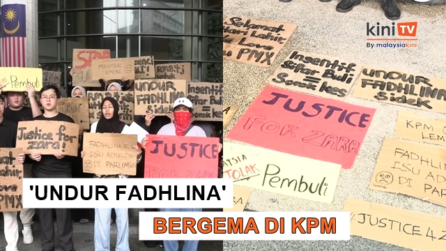 Mahasiswa mogok depan bangunan KPM, desak Fadhlina letak jawatan!