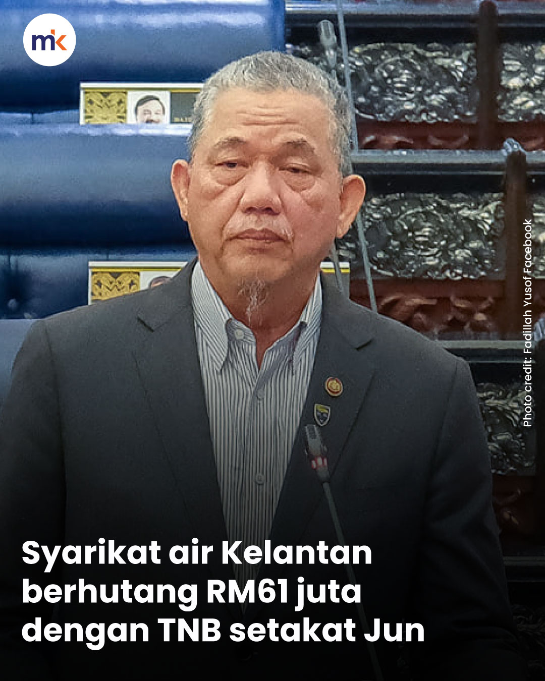 Syarikat air Kelantan berhutang RM61 juta dengan TNB setakat Jun
